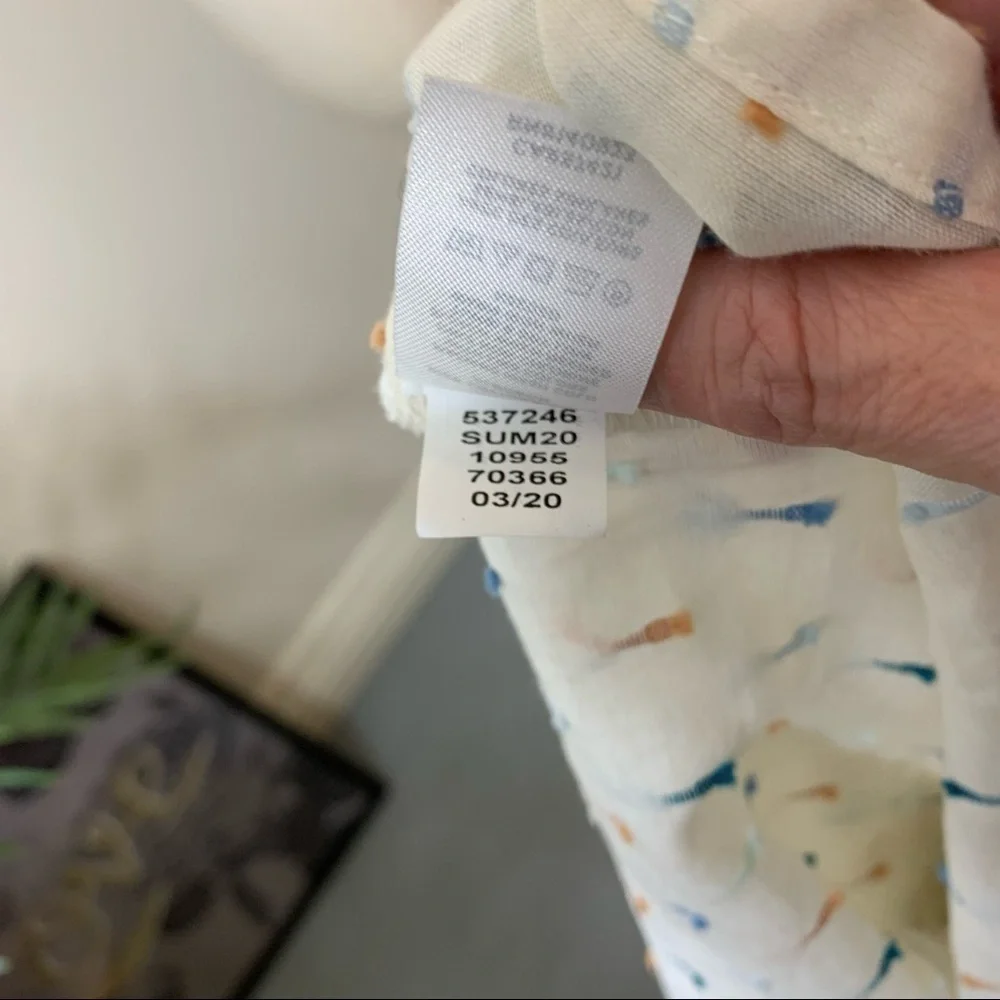 LOU & Grey Flowy Breezy Off White Boho Trendy Oversize Blouse Balloon Sleeves XL - Picture 10 of 10